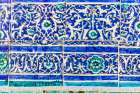 Khiva, Xorazm Region, Uzbekistan, Central Asia. Traditional decorative tile on the Khan Palace. Art Print